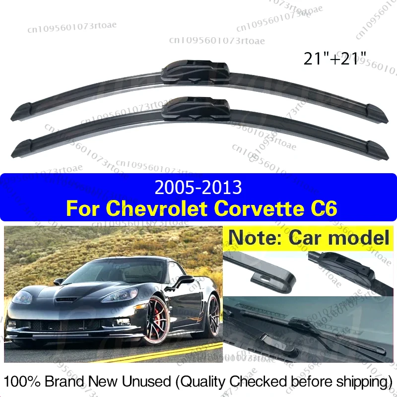 

Car Front Wiper Blades For Chevrolet Corvette C6 2005-2013 Windshield Windscreen Clean Window Rain Brush 21"+21" Car Accessories
