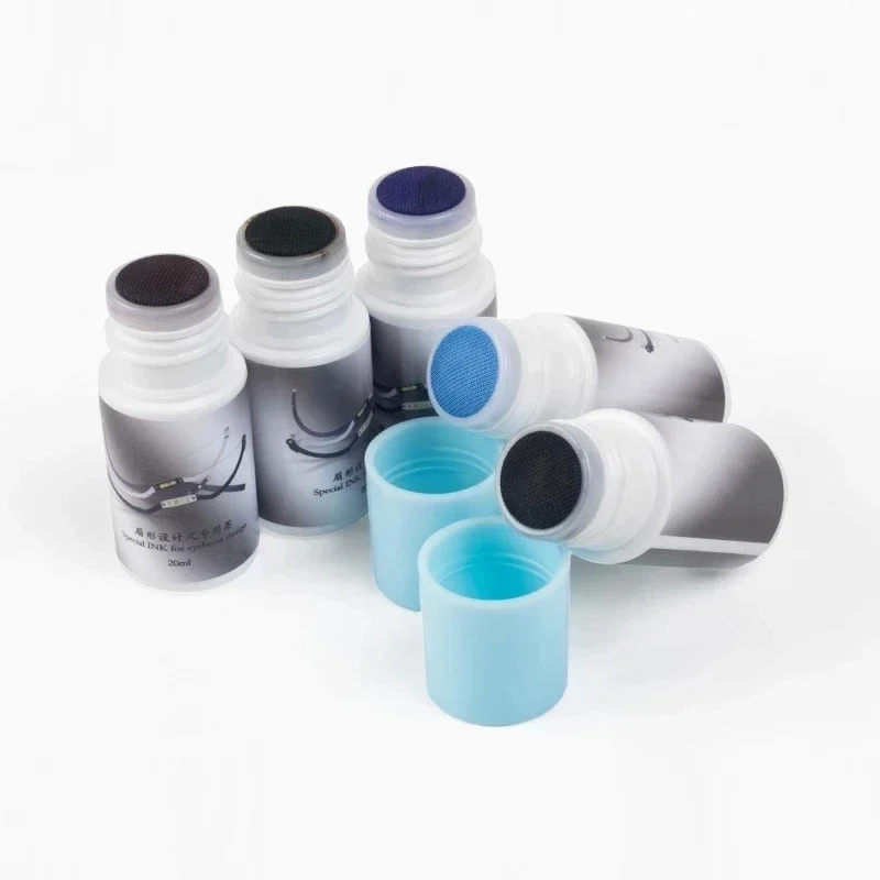 1 Uds., 20ML, mapeo, medición de cejas, cadena PMU, pigmento para tatuaje, botella de limpieza de tinta para maquillaje permanente, regla de línea de arco y flecha