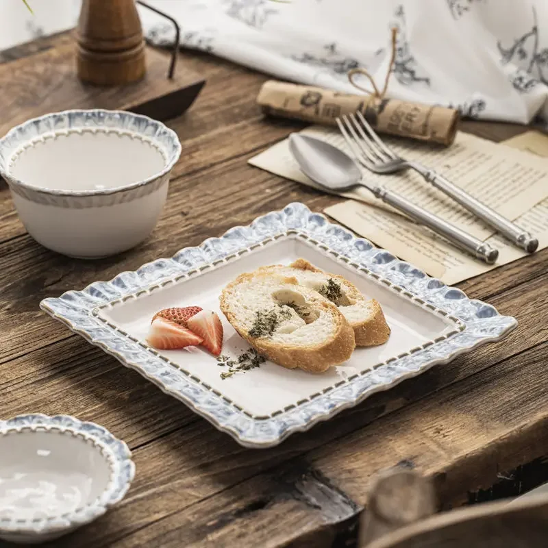 Dish set Household ceramic tableware Premium light luxury plate tableware
