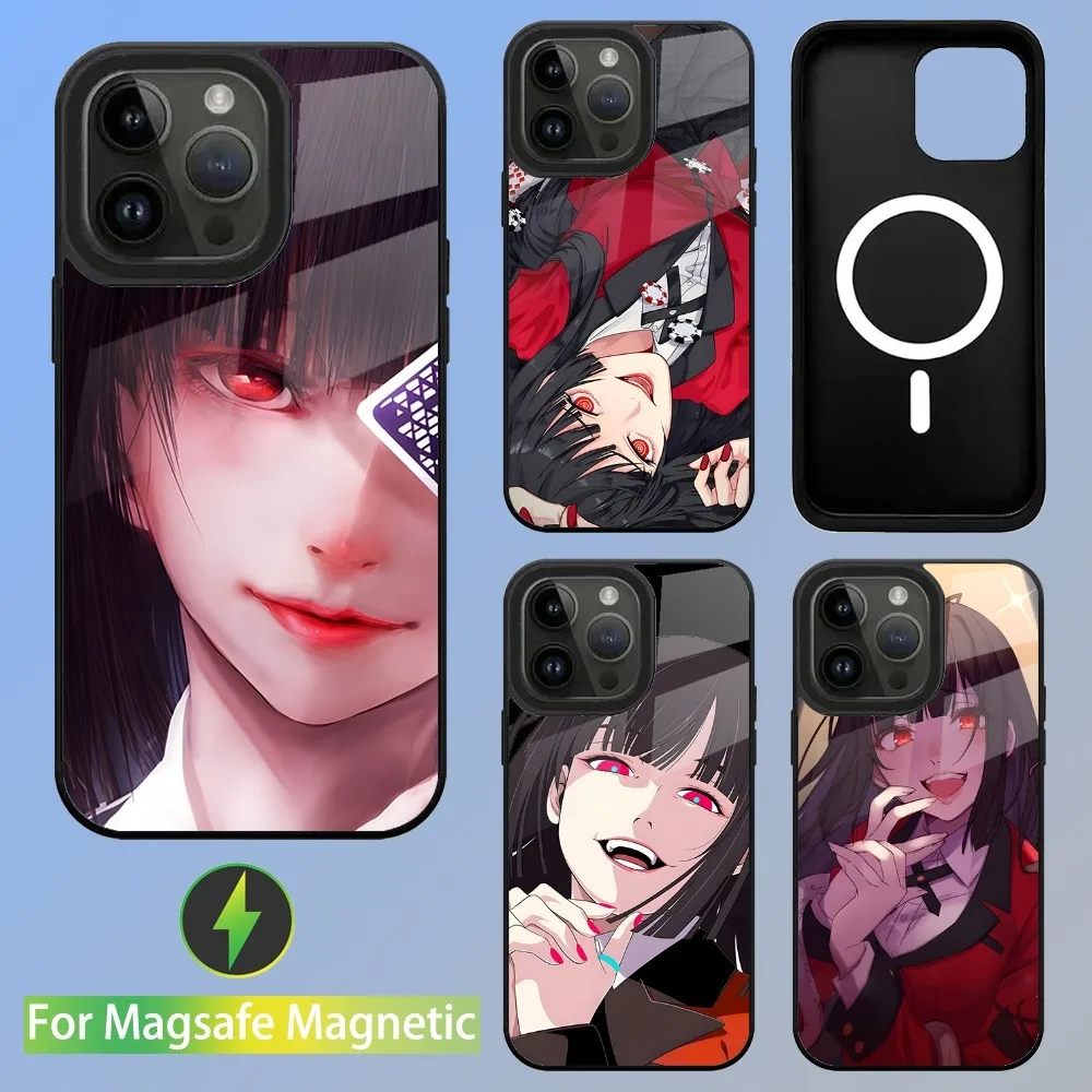 Anime Kakegurui Jabami Yumeko Phone Case For iPhone 16,15,14,13,12,11,Plus,Pro,Max Mini Magsafe Magnetic Wireless Charging