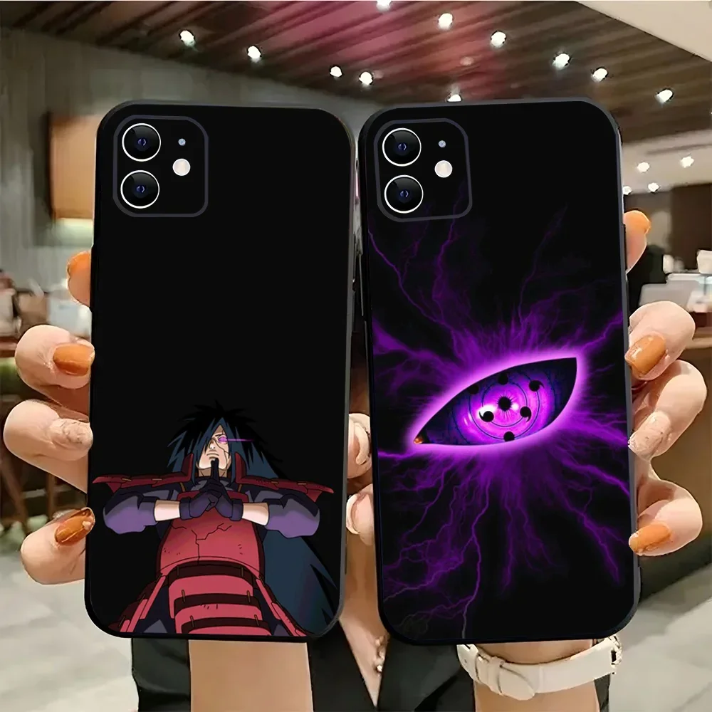 1pc U-Uchiha M-Madara I-Itachi Phone Case Silicone Soft For IPhone 16 15 14 13 12 11 Plus Pro Max Plus