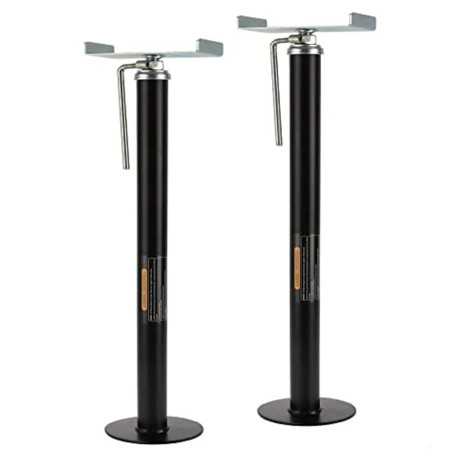 RV Slide Out Support Trailer Stabilizer Jacks for Travel Trailers 21.4 to 40 inches 5000 Lbs Each Pack of 2 Heavy Duty Steel Bl