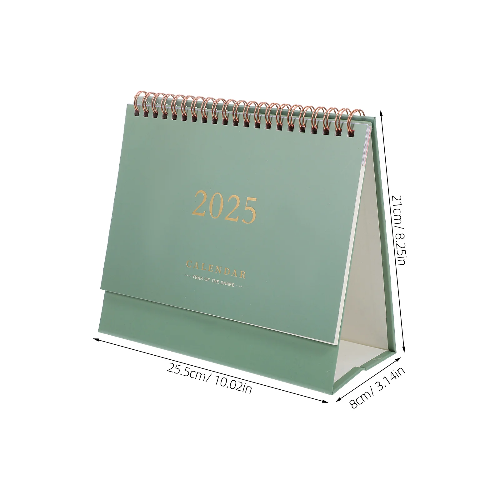 Calendario de escritorio encuadernado en espiral resistente, diseño minimalista moderno, planificador anual para oficina y hogar, calendario de escritorio