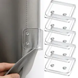 1/2/4/8Pcs Self Adhesive Shower Curtain Clips Practical Anti Splash Spill ABS Anti Slip Bedsheet Clip Shower Curtain Hook