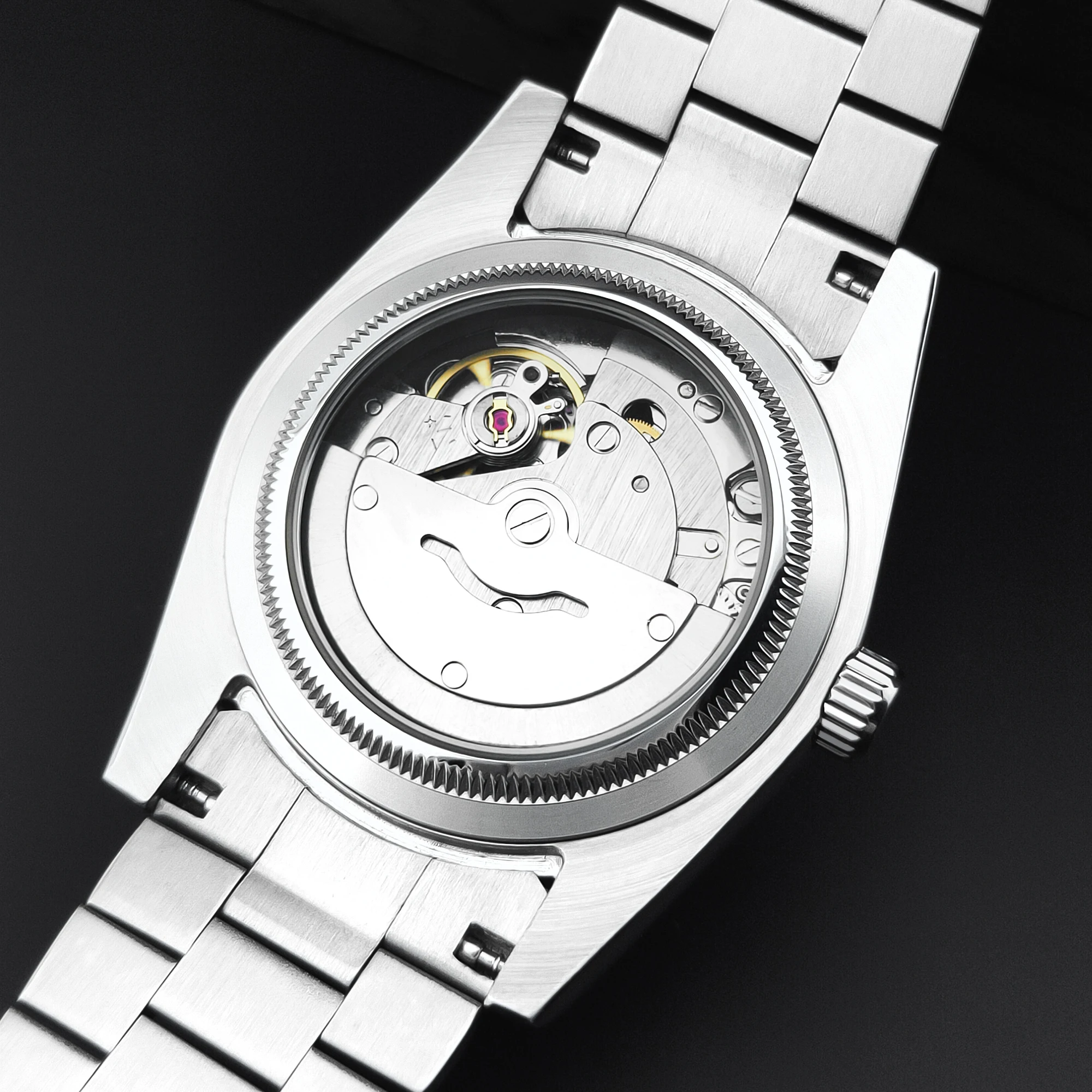 นาฬิกาข้อมือจักรกลดีไซน์ใหม่ ขนาด 36/39 มม. หน้าปัดสีดำ หรูหรา ระบบ NH36 10BARS กระจกแซฟไฟร์ กลไก st1644 สำหรับผู้ชาย