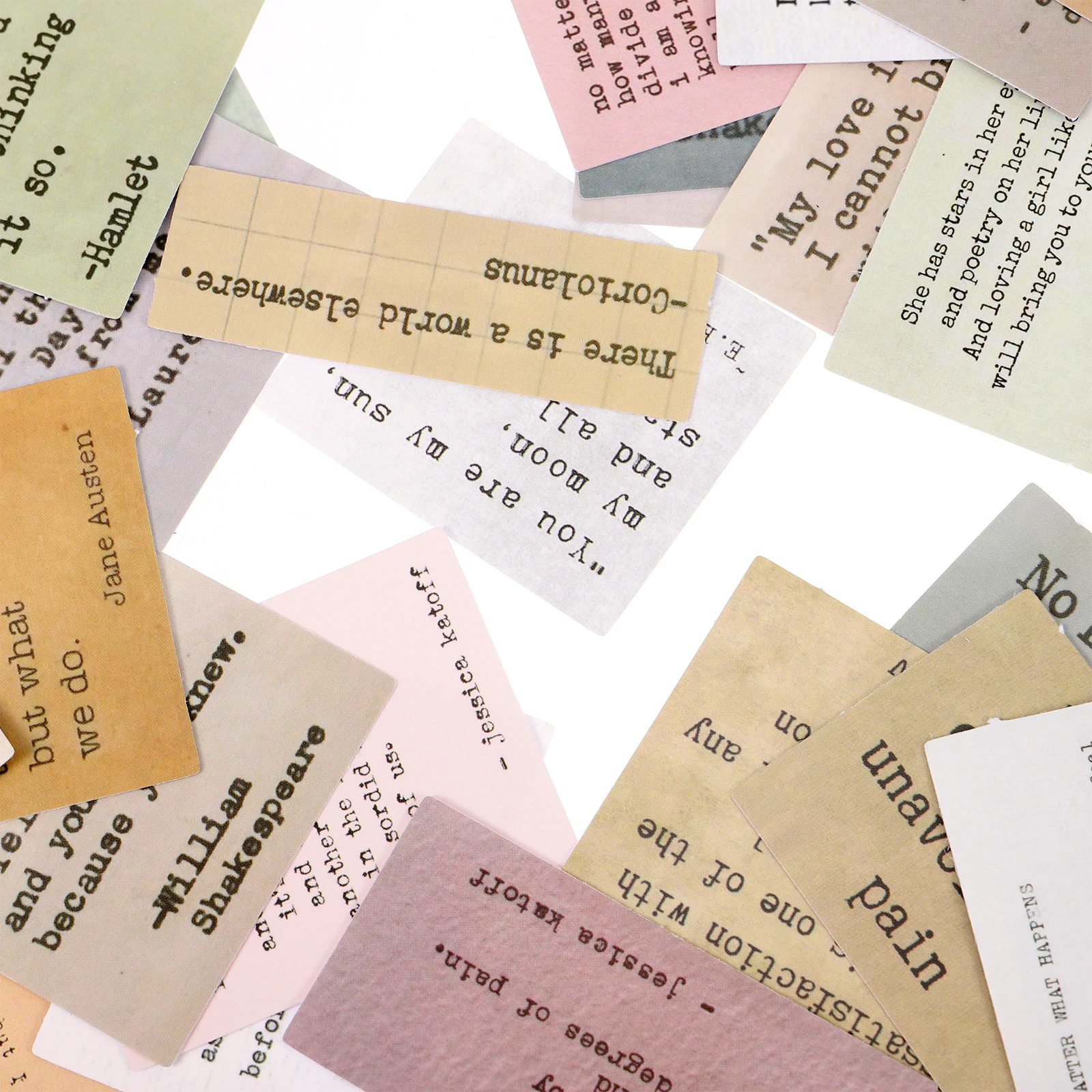 

60 Pcs Scrapbook Inspirational Stickers Motivation Writing Quote Applique Vintage Positive