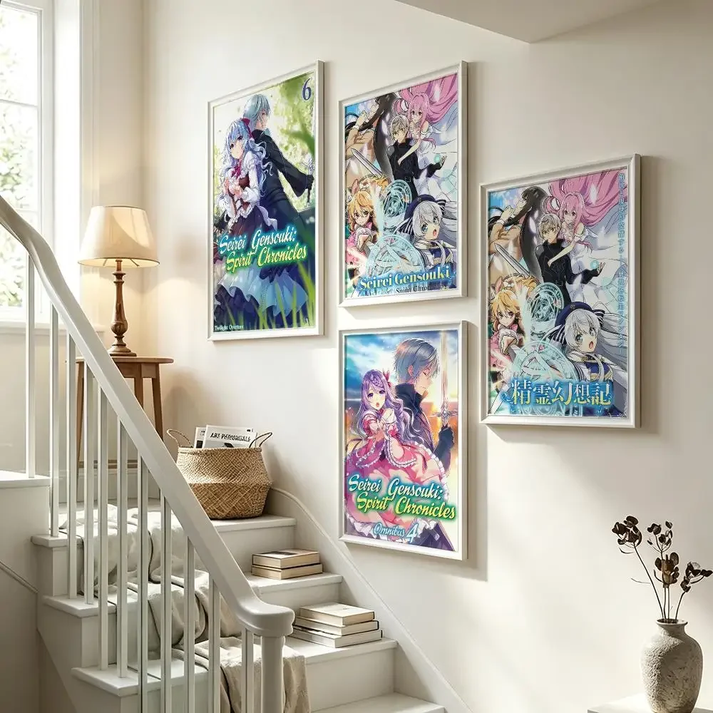 anime Seirei Gensouki: Spirit Chronicles Poster HD Waterproof Self-adhesive Art Print Wall Decor for Bedroom Living Room Gift