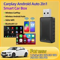 New Universal Wireless Carplay Adapter Android Auto Wireless Smart Dongle 2in1 For BMW 1 Series E81 E82 E87 E88 F20 F21 F52 F40