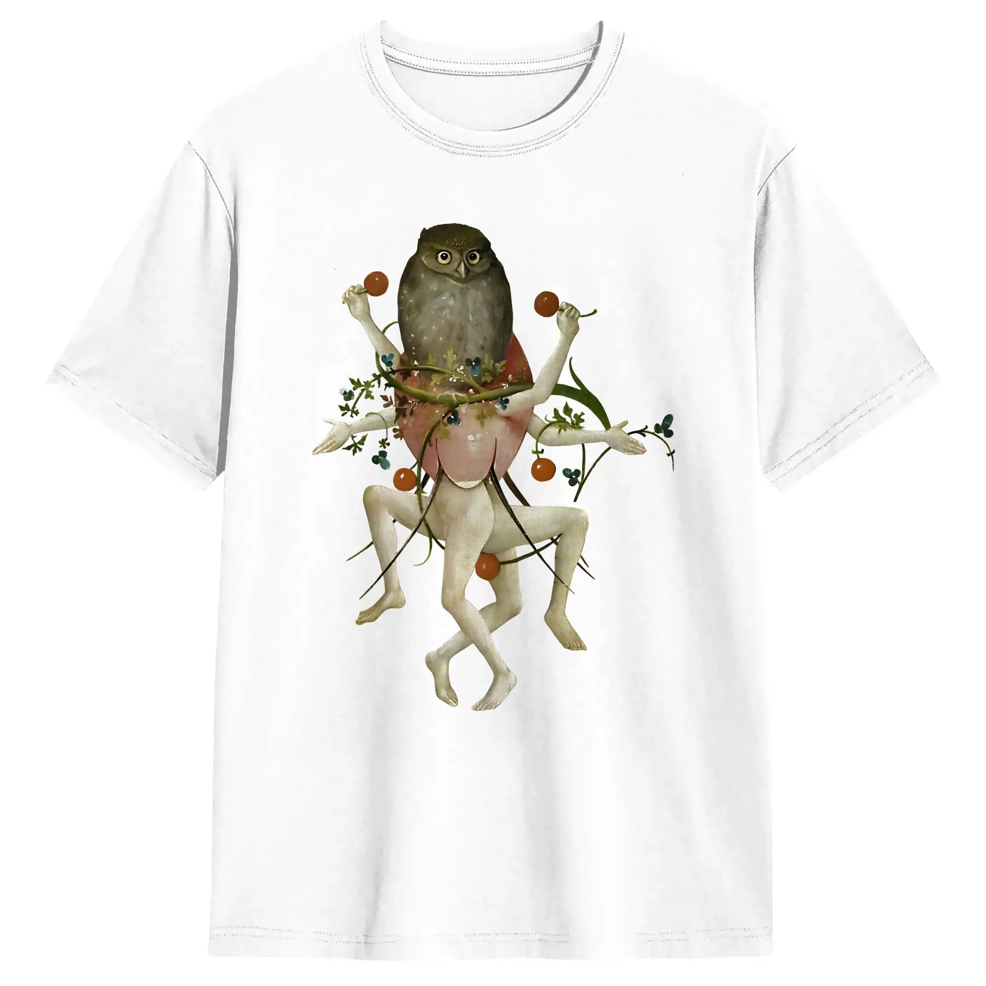Hieronymus B-Boschs Dancing Owl  T-Shirt Adult  Y2K Funny T-Shirts Summer O Neck Harajuku Tee Shirt Casual Oversized Tops