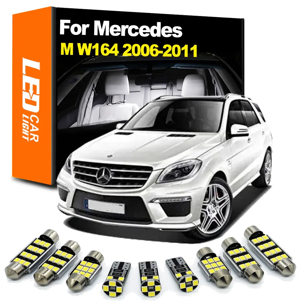 Zoomsee 19Pcs Interior LED Light Kit For Mercedes Benz M ML Class W164 ML350 ML450 ML500 2006-2011 Canbus Vehicle Indoor Lamp
