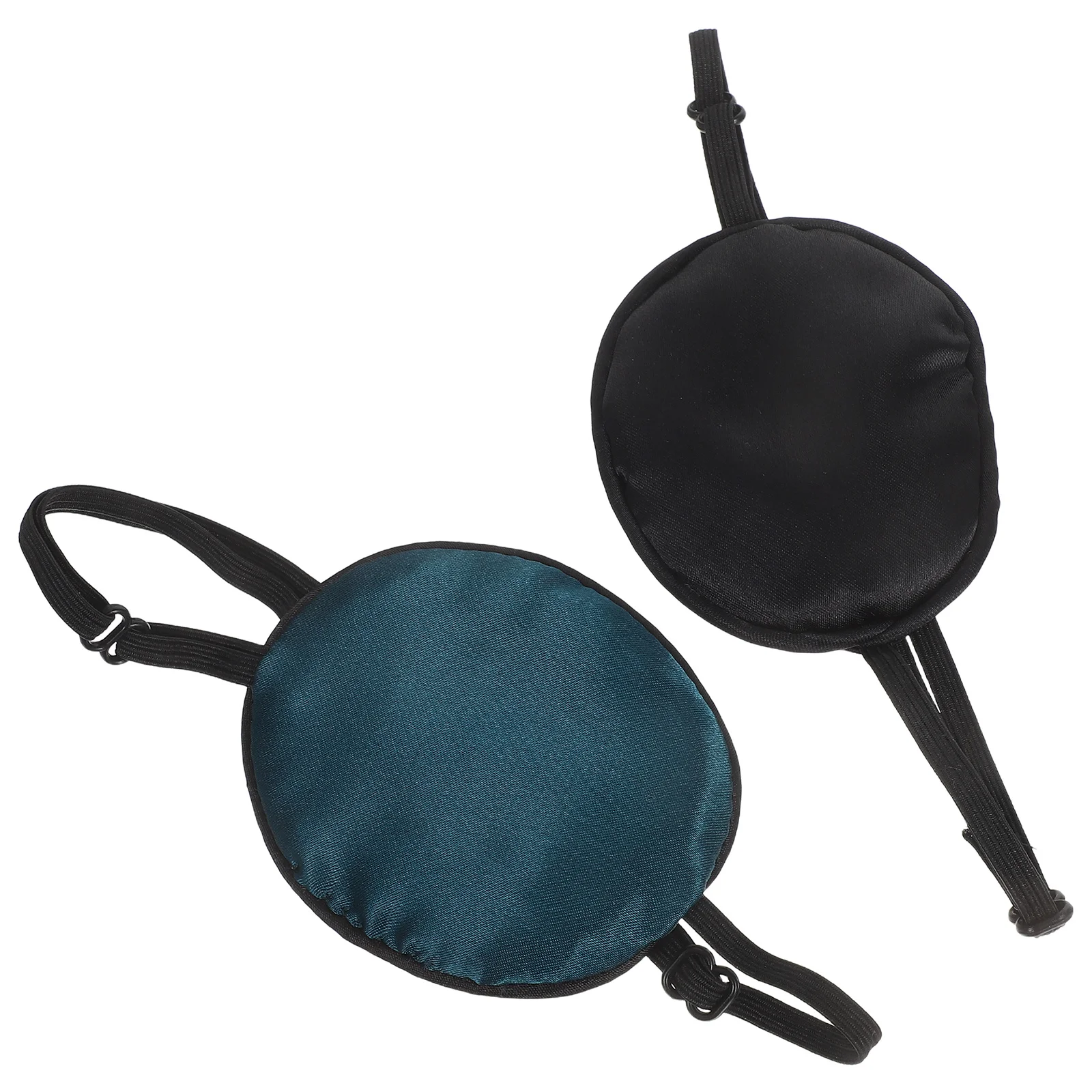 

2pcs Pirate Patch Adjustable Single Eye Cover For Adults Lazy Eye Patch Amblyopia Treatment Halloween Costume Accessory