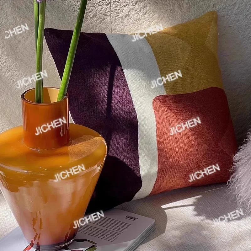 

Элитная средневековая стеклянная ваза JC High-end, украшение для гостиной, роскошный декор для цветочных композиций на рабочий стол.