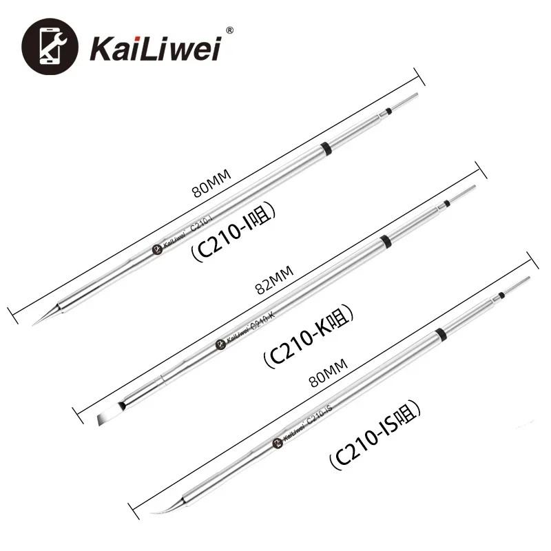 

Kailiwei C210 I IS K Soldering Iron Tips Lead Free Heating Core Welding Head Compatible Soldering Station Handle