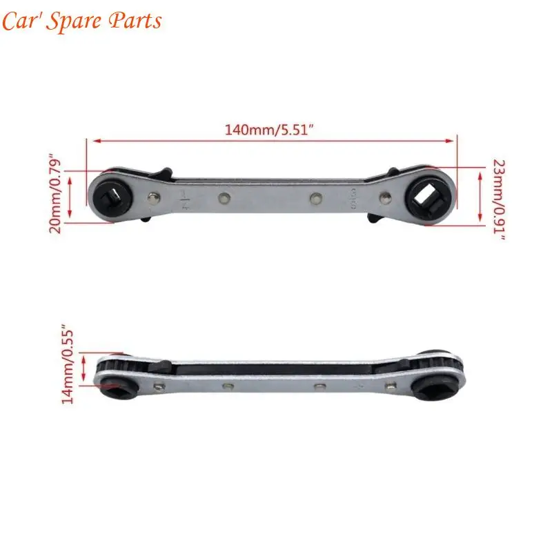 

Y4UA HVAC Service Wrench Valves Cores Remover Tool & Bit Adapter Repair Accessory