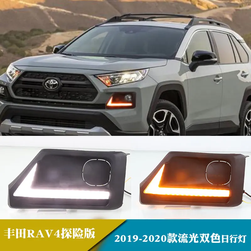 Video 2020 2021y car bupmer head light for rav 4 RAV4  headlight car accessories LED daytime running light DRL fog RAV4 headlamp