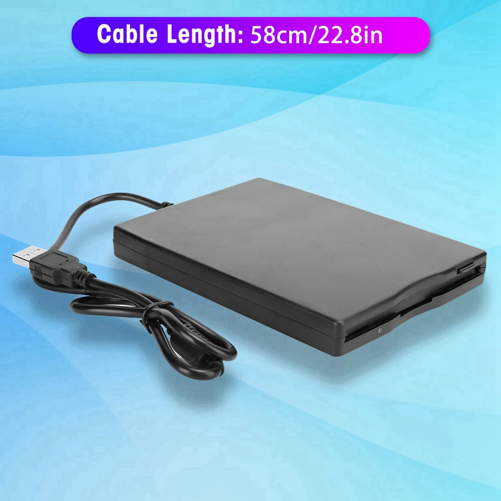 

Floppy Disk Reader Drive 3.5" 1.44MB FDD External USB Floppy Diskette Drive for Windows 10/8/7/Vista Mac PC Laptop Desktop