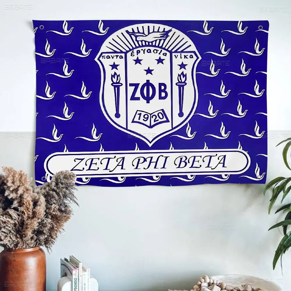 Zeta Phi Beta Anime Chart Flag for Living Room Home Dorm Decor Art Home Decor Banner