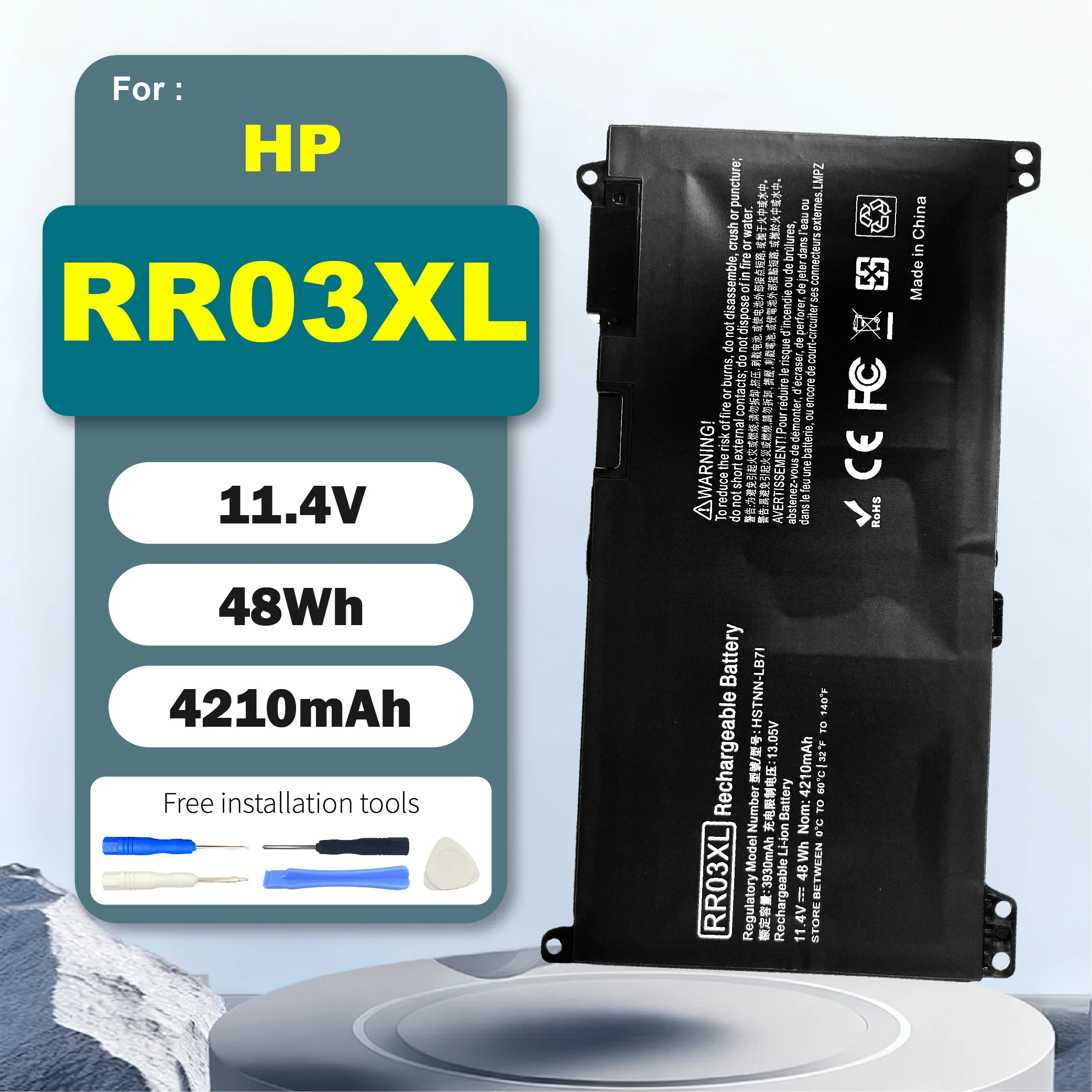 RR03XL 48Wh Batería para computadora portátil compatible con Hp ProBook 430 440 450 455 470 G4 440 450 470 G5 MT20 Series HSTNN-PB6W HSTNN-LB7I