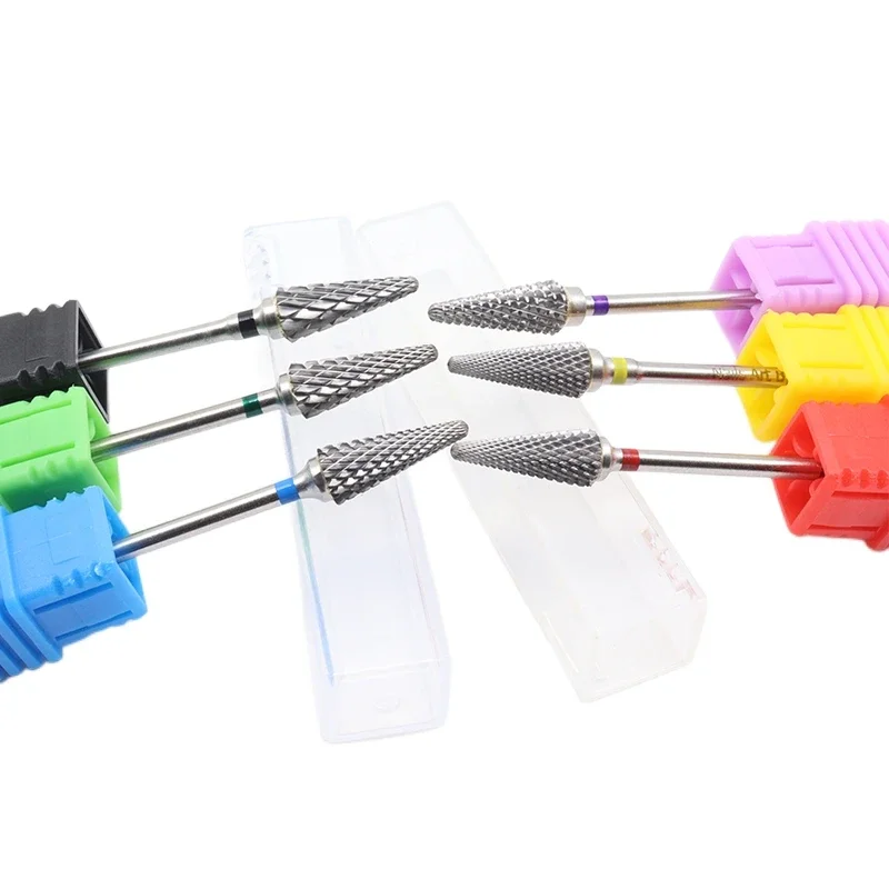 

6mm Cone Carbide Nail Drill Bit 3/32" Milling Cutter For Manicure Rotary Burr Nail Bits Electric Drill Accessories Tool