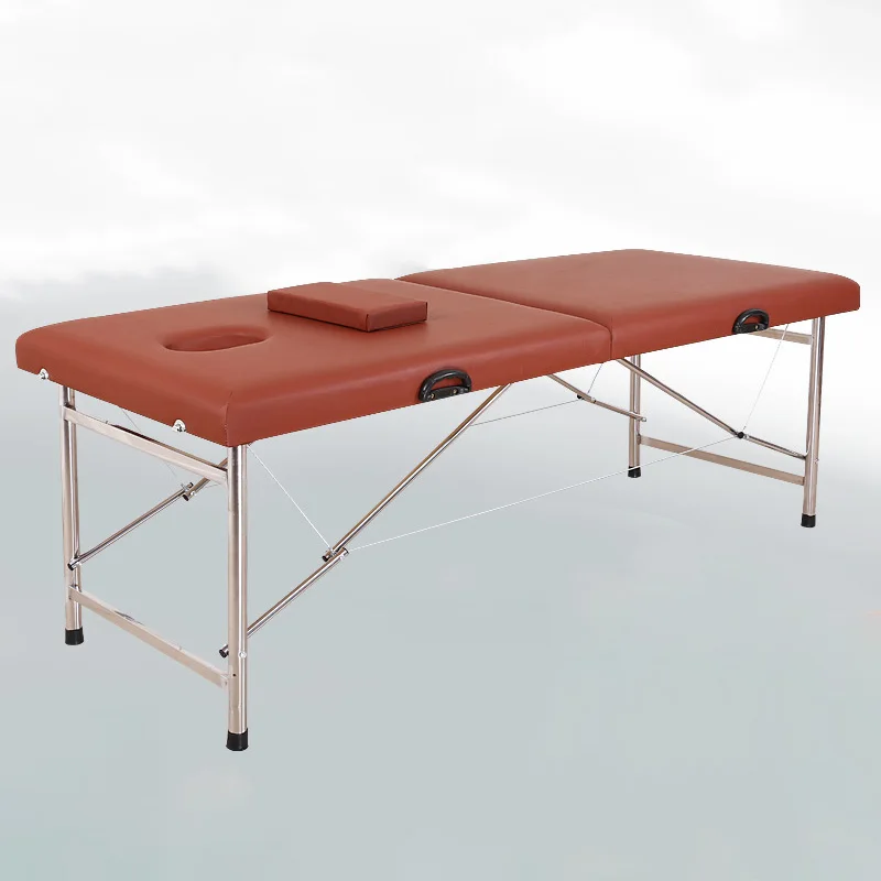 

Hand Portable Double Beam Beauty Bed Wholesale Foldable Massage Bed with Holes for Home Use Beauty Bed Massage Bed Reinforcement