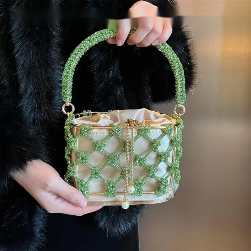 Luksusowa pleciona klatka damska torebka niszowa torba wieczorowa torby na przyjęcie weselne torebka torba na ramię Crossbody bolsa de noche