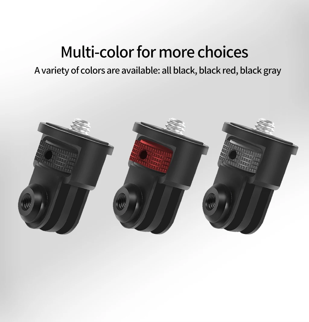 Aluminiumlegierung 1/4 Zoll Mini Stativadapter Halterung Basis für Gopro 13 12 11 10 für Insta360 X5 X4 X3 X2 für DJI Osmo Action Kamera – Detail 6