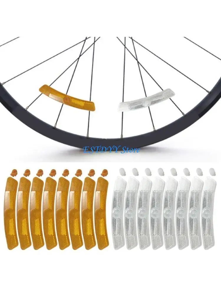 G6DE 8Pcs Waterproofs Bikes Spokes Reflectors Safety Reflectives Light
