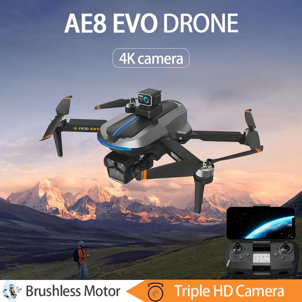 New AE8 EVO professional drone 6K HD shooting drone children's remote control toys quadcopter aerial photography aerial vehicle