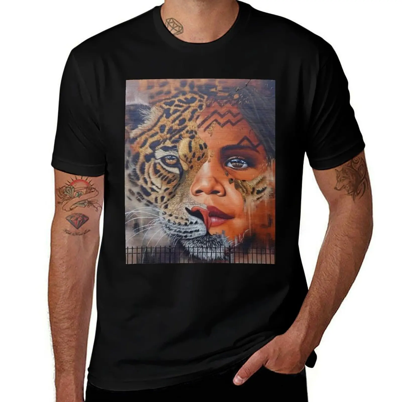 

Best Street art mixed painting T-Shirt vintage clothes vintage t shirts fashion shirts Men's cotton t-shirt