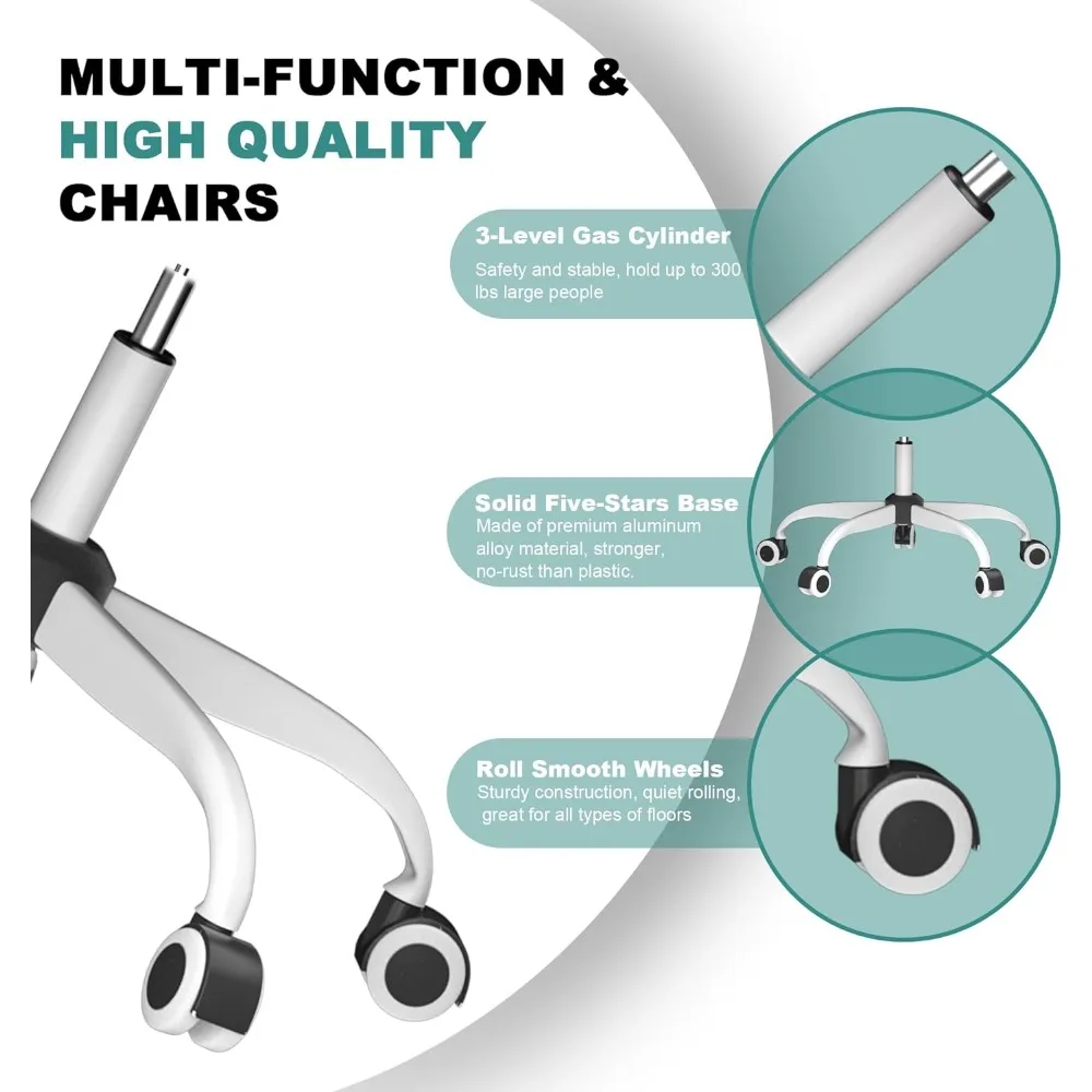 Office Chair, High Back Ergonomic Desk Chair with Adjustable Lumbar Support and Headrest,Swivel Task Chair with flip-up Armrests