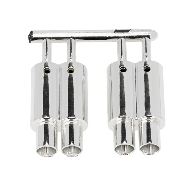 

Dual-Outlet Exhaust Pipe Tailpipe for 1/10 RC Car Off Road Buggy Trxs Tamiya HSP HPI Kyosho Decoration Parts