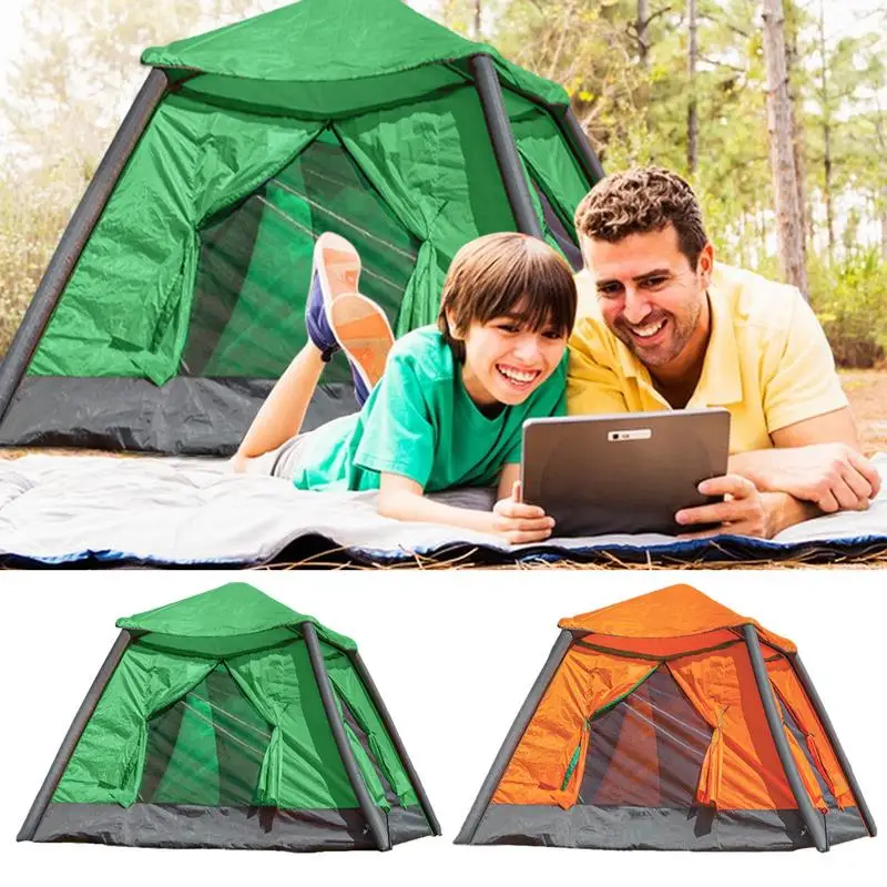 Inflatable Backpacking Tent Quick Open Sun Shelter Inflatable Tent Folding Rainproof Shade Tent Outdoor Backpacking Blow Up Tent