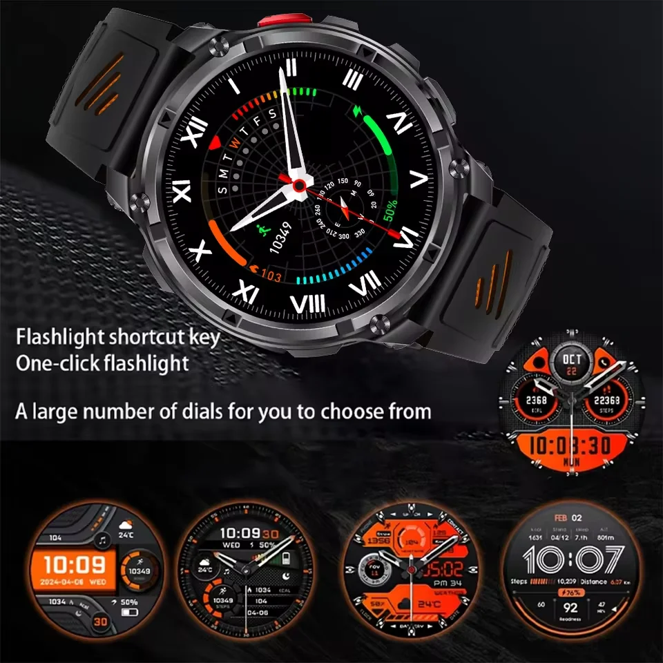 2026 New T-Rex3 Pro GPS Sports 1100mAh Smartwatch Men 120-Day Standby Clock Rugged Outdoor Sport 10ATM Waterproof Call Watches