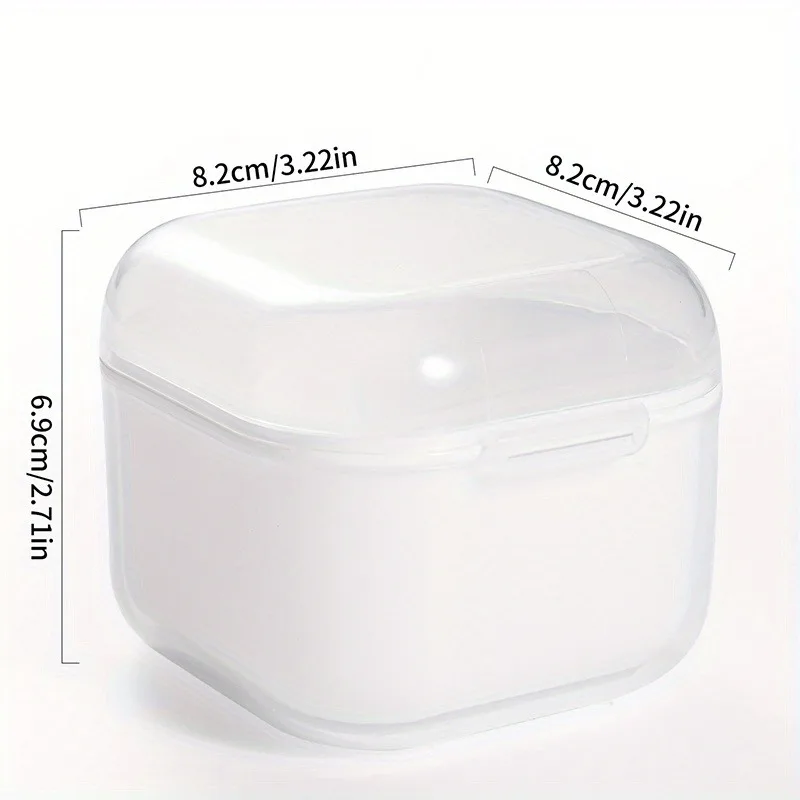 1PC Square Double-layer Filtering Nail Art Drill Bits Cleaning Box Nail Bits Tools Filter Storage Box Manicure Sterilization Too