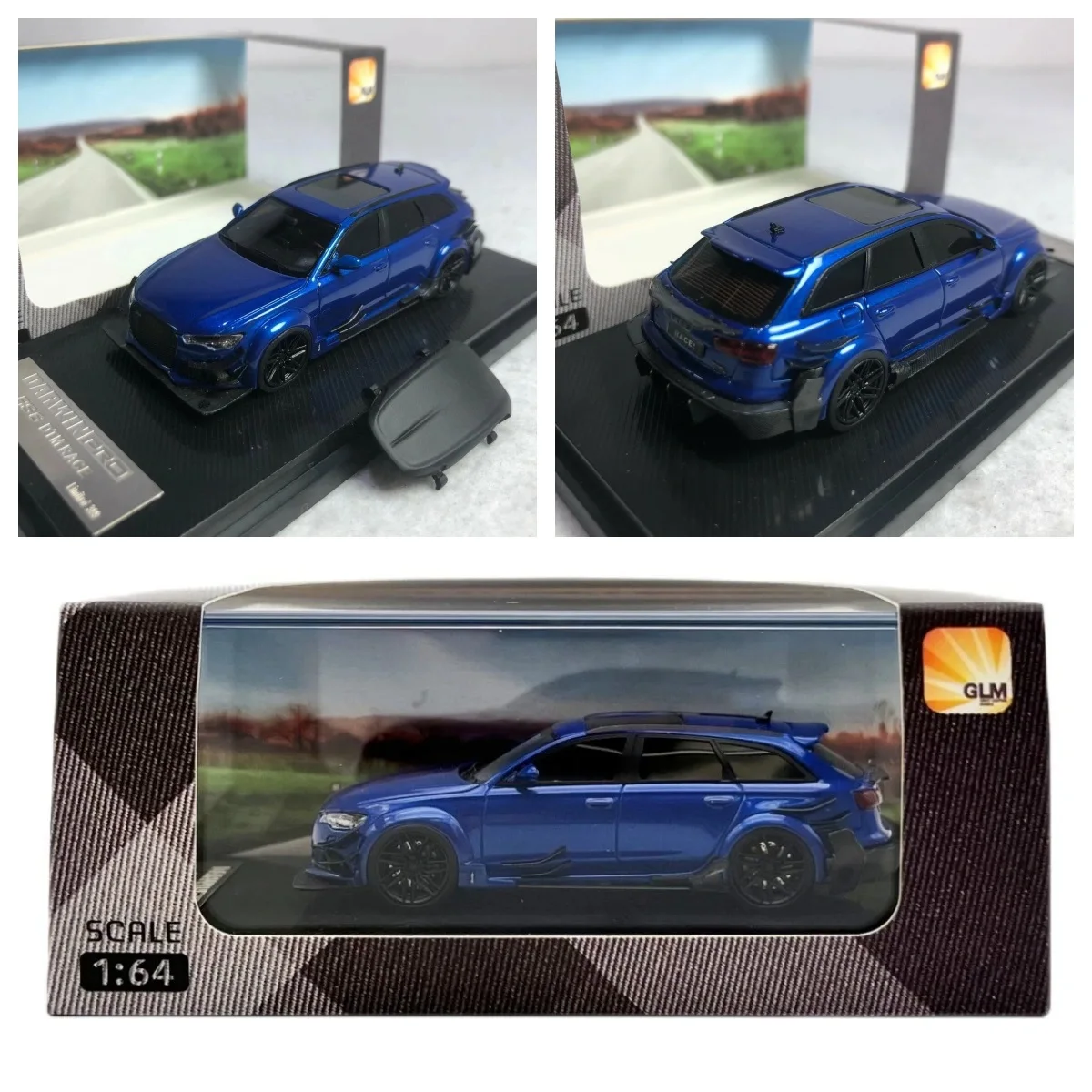 

1/64 GLM RS6 DARWIN Pro DTM Race Blue Metallic Resin Model Car Collection Limited Edition