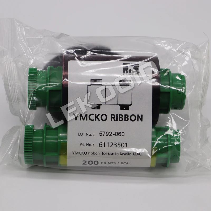 Javelin 61123501 YMCKO Colour Ribbon (200 Prints)Compatible with the Javelin J200i, J230i and DNA card printers