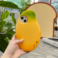 Creative 3D Big Mango Silicone Phone Case For iPhone 15 14 13 12 11 Pro Max X XR XS XS Max Shockproof soft Cover