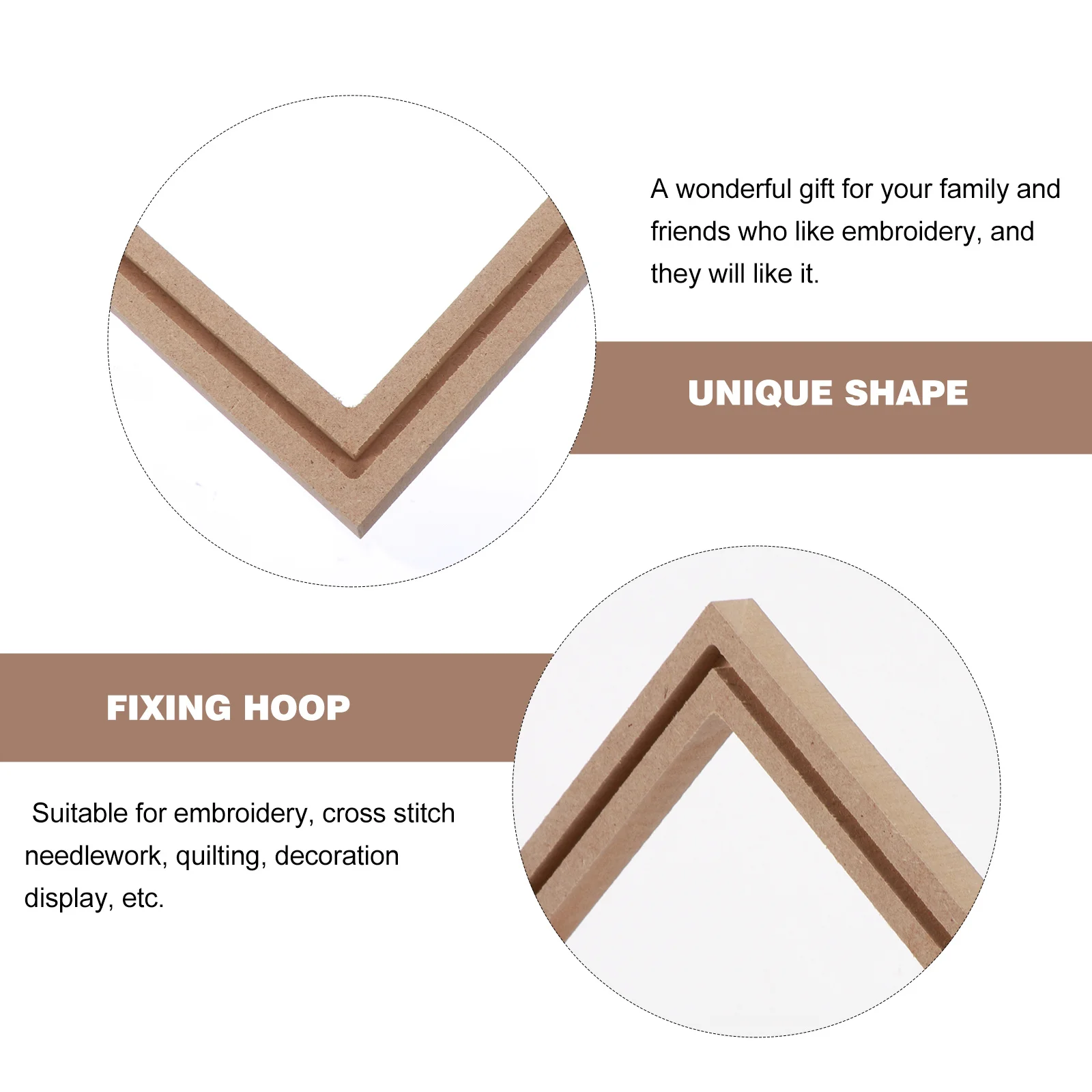 

1Set Embroidery Hoop Small House Wood Frame Practical Display Stand for Cross Stitch Needlework Cloth Handicraft Tools