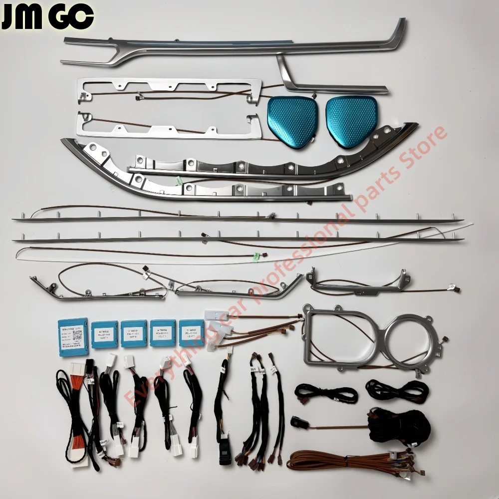 

Автомобильный светодиодный окружающий свет для Toyota Sienna, 64-цветная динамическая дверная световая полоса, модификация внутренней атмосферы, управление через приложение кнопок