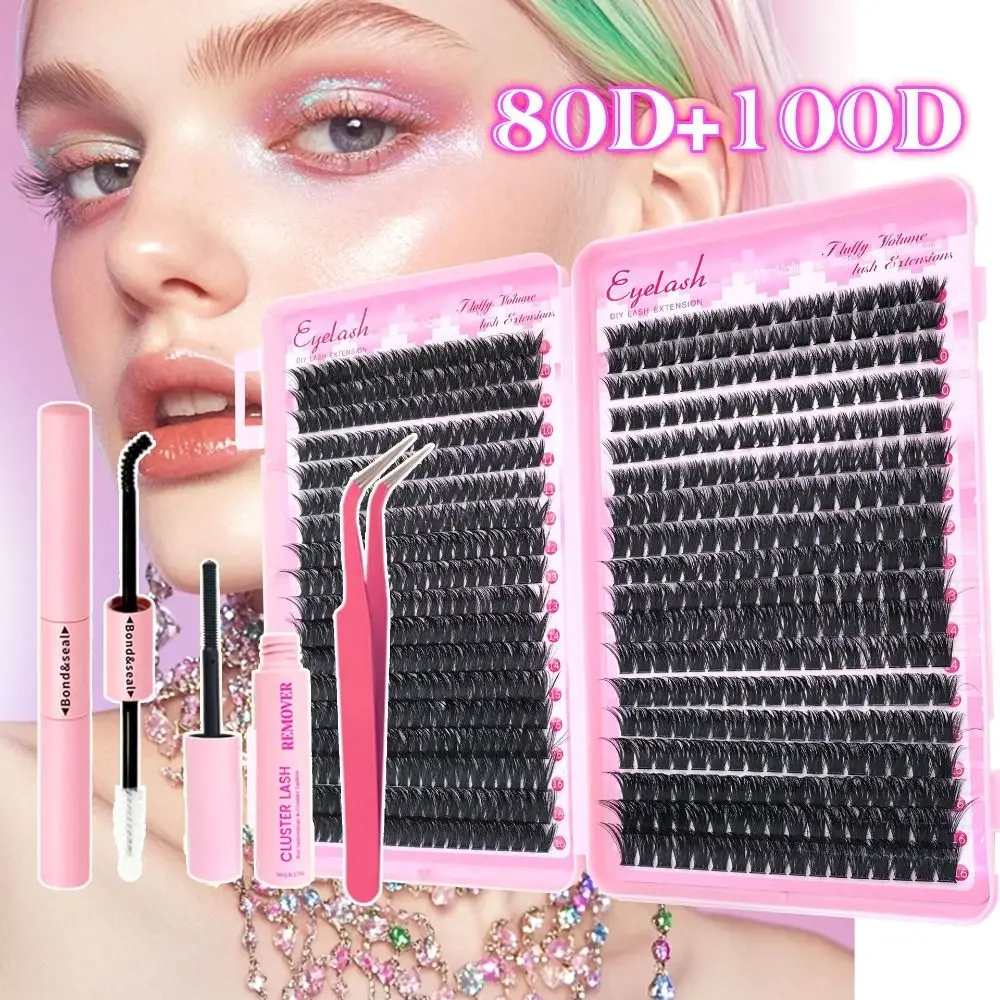 

36 Rows 9-16mm Length False Eyelashes Bond and Seal Natural Look 3D Faux Mink Lash Cluster Design Wispy Style Eye Makeup Tools