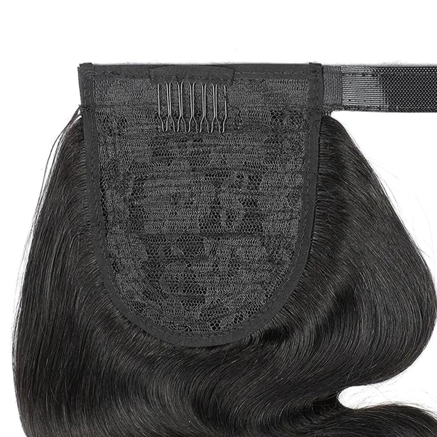 Coda di cavallo brasiliana per capelli umani con onda del corpo avvolgente in pasta magica coda di cavallo colore naturale coda di cavallo brasiliana per capelli Remy per le donne