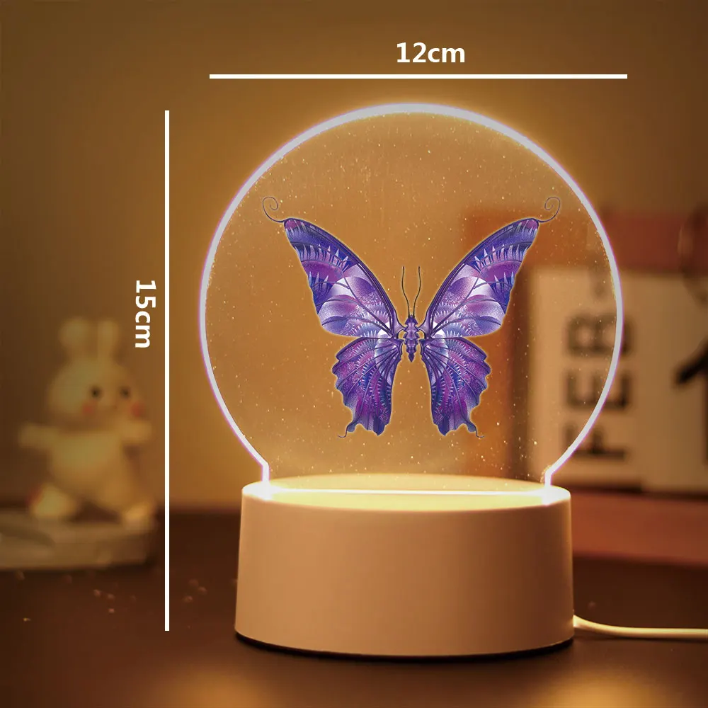 Flying butterflies Color Changeable Table Lamp For Bedroom Decor Light Boys Girls Birthday Gift