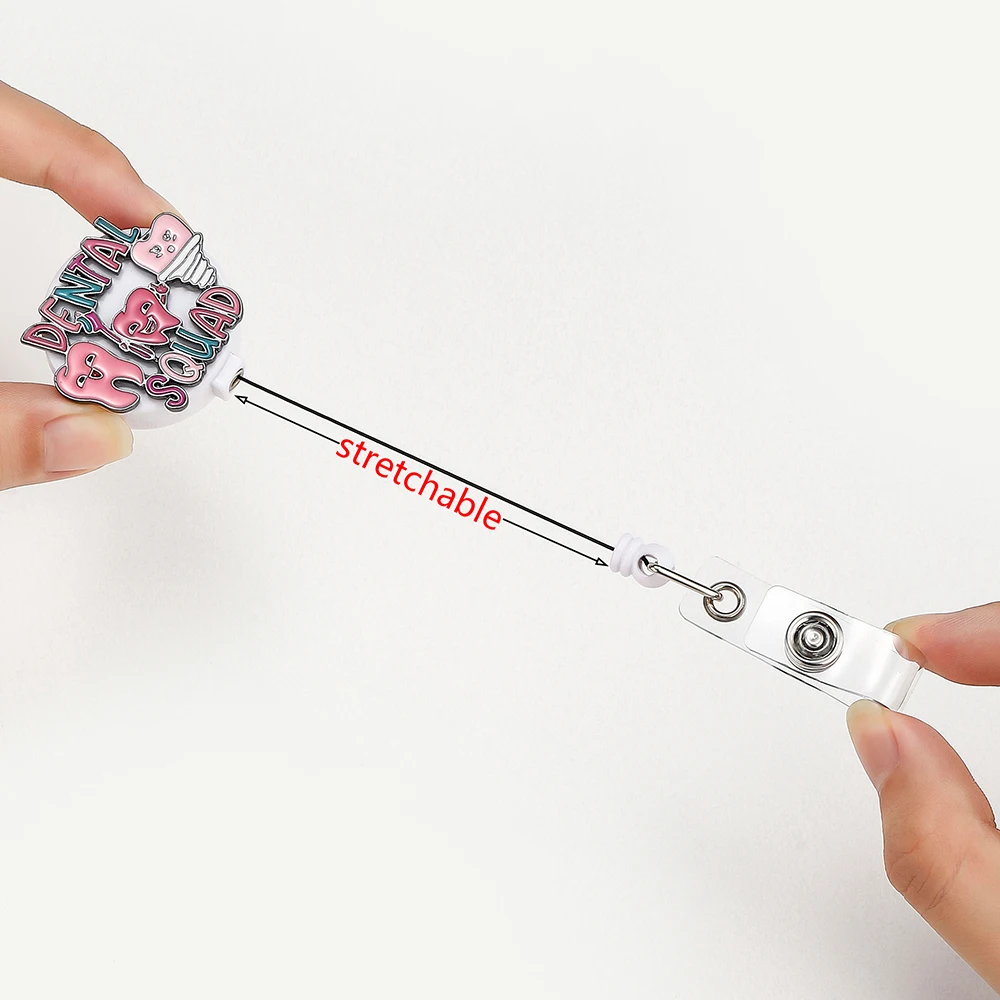 Cartoon Teeth Badge Reel Medical Nurse Badge Doctor Retractable Badge Reel Exhibition Nameplate Holder Dentist's Unique Gift