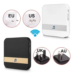 Sonnette intelligente intérieure universelle sans fil, Wi-Fi, interphone vidéo tendance, prise US EU et UK, AC 110-220V