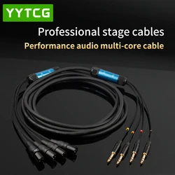 Snake Cable 2 4 6 8 12 16 Channel 3 Pin XLR Cable To 6.5MM Professional Multi-Media Snake 6.35MM Audio Extension Cord