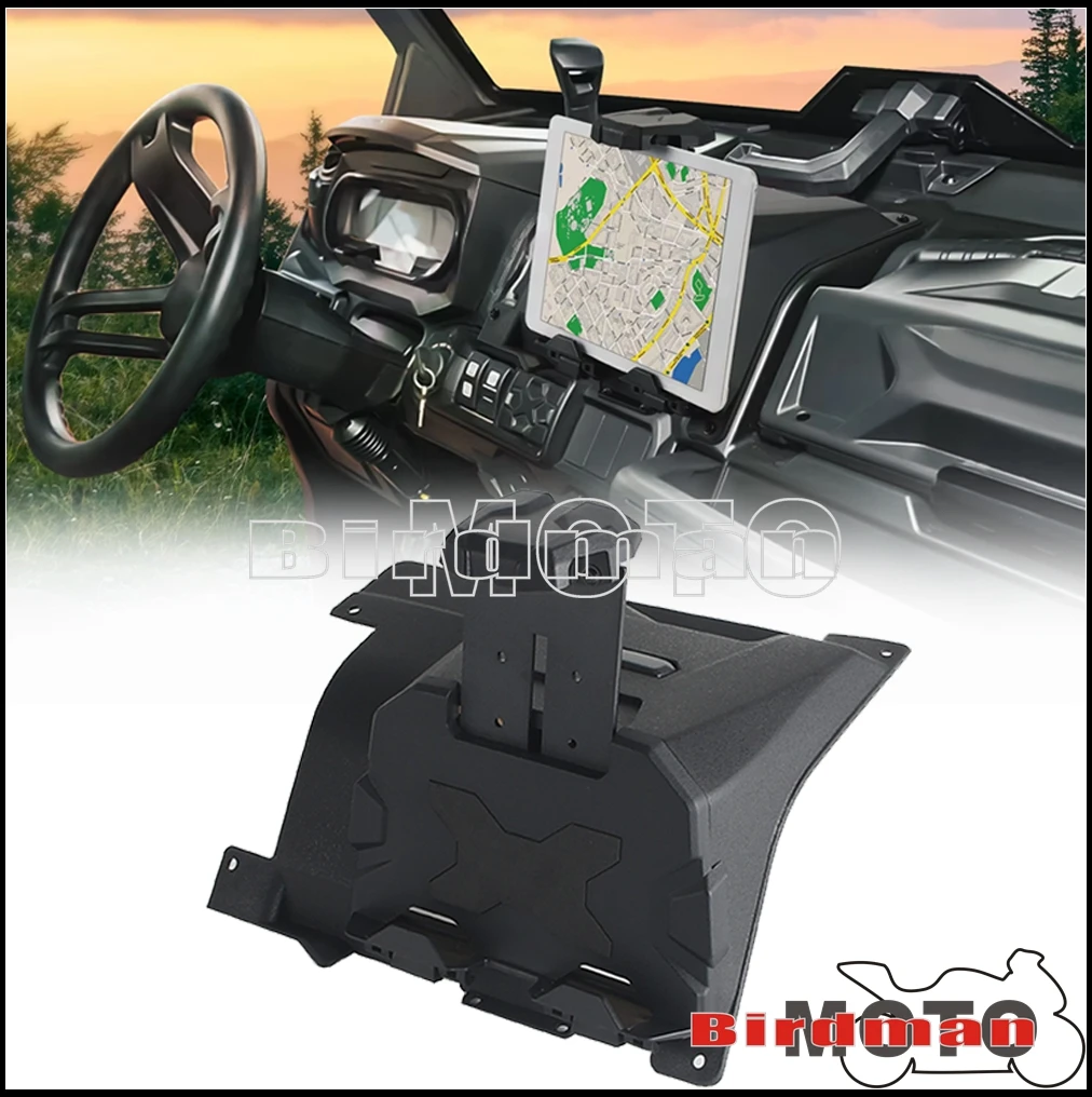 

ATV UTV Electronic Tablet Device Holder Bracket GPS Storage Box For Can-Am Defender HD10 HD8 HD5 Max HD8 HD10 16-2022 2020 2021