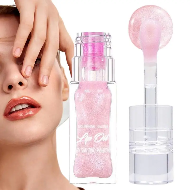 Nieuwe Heldere Hydraterende Lip Olie Plumping Lipgloss Make-Up Sexy Mollige Lip Glow Olie Getinte Lip Voller 6.5Ml 1 Stuk