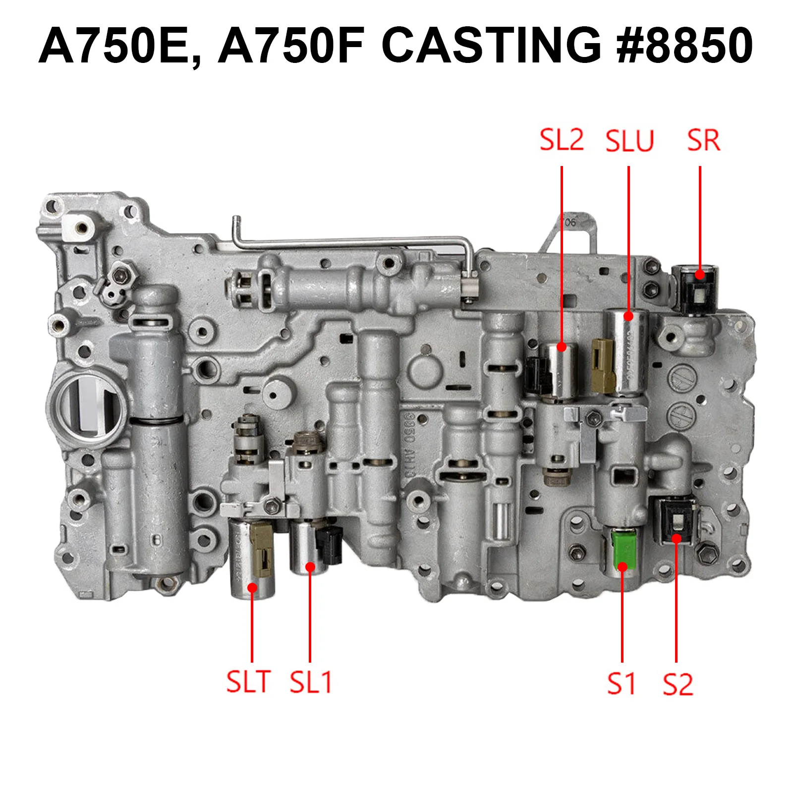 A750E/F Transmission Valve Body W/ Solenoids TB-50LS For Toyota Tacoma Sequoia 4Runner Hilux #8850