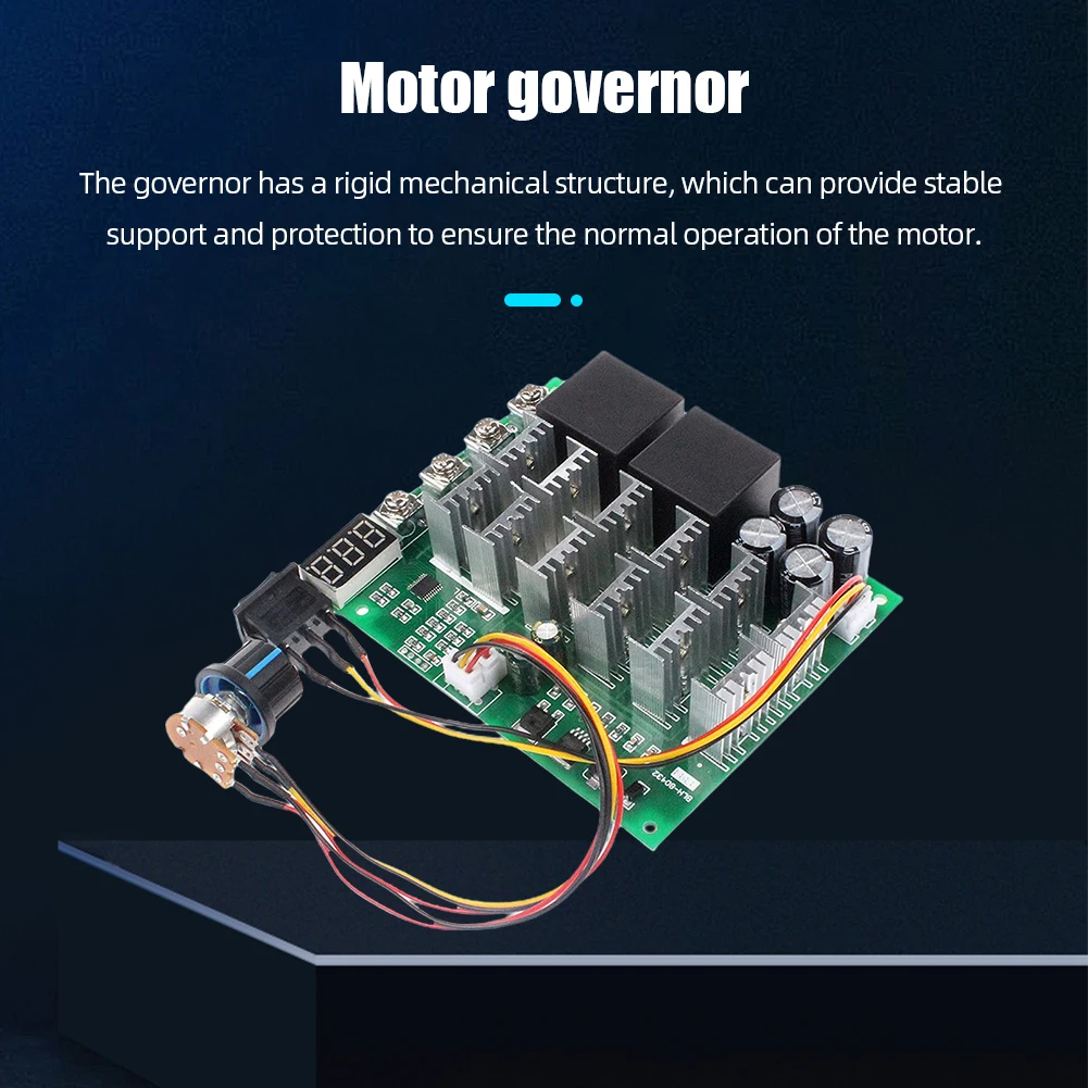 DC10V-55V DC Motor Governor Digital Display 60A DC Motor Controller 12V 24V 36V 48V with Knob for Switch Electrical Equipment