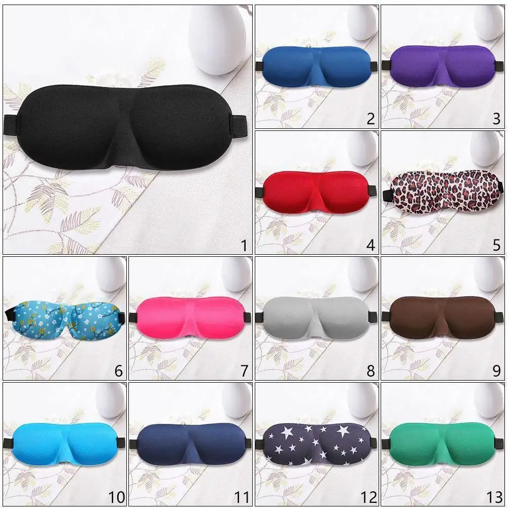 3D Sleeping Eye Mask Antifaz Para Dormir Blindfold Concave Eyepatch Travel Rest Cover Lights Blockout Soft Padded Relax Massager